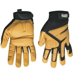 Klein Tools Journeyman Leather Gloves Size L