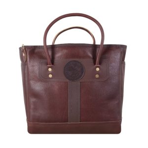 Duluth Pack 24 Liter Capacity Brown Pebbled Leather Sportsmans Tote