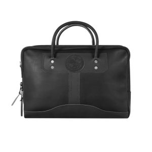 Duluth Pack 14 Liter Capacity Black Travelers Medium Smooth Leather Briefcase