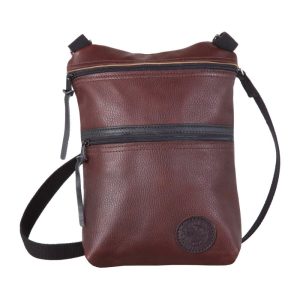 Duluth Pack 4 Liter Capacity Brown Pebbled Leather Traverse Crossbody Bag
