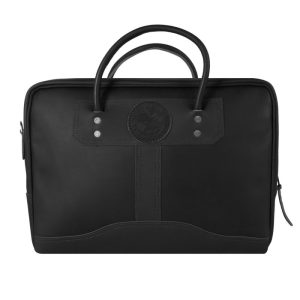 Duluth Pack 23 Liter Capacity Black Smooth Leather Computer Briefcase