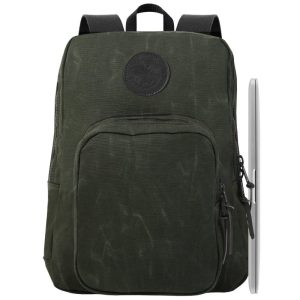 Duluth Pack 21 Liter Capacity Wax Olive Drab Large Standard Laptop Backpack