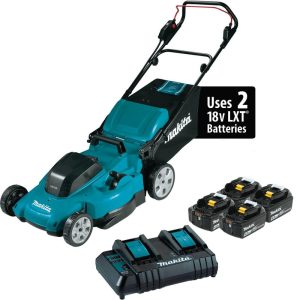 Makita 36V 18V X2 LXT 19 Lawn Mower 4Ah Kit with 4 Batteries