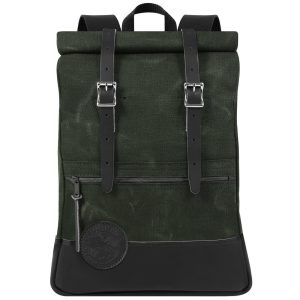 Duluth Pack Deluxe Roll-Top Scout Backpack – Waxed Olive Drab