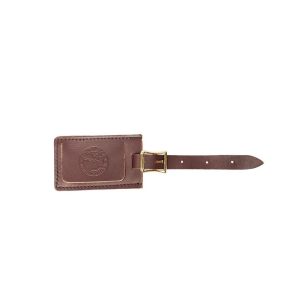 Duluth Pack Brown Smooth Leather Luggage Tag With Logo