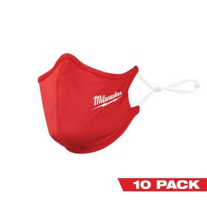 Milwaukee 10PK Red 2-Layer Face Mask