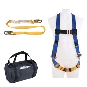 Werner K121043 fall protection aerial kit baseware base ware standard harness decoil dual leg lanyard harness toolbag