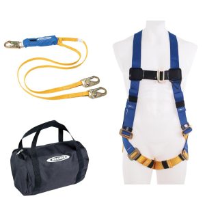 Werner Aerial Kit with BaseWear Std Harness 6ft DeCoil Dual Leg Lanyard