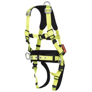 Peakworks PeakPro Plus Series Full Body Safety Harness with Positioning Belt Hi Vis Green Small