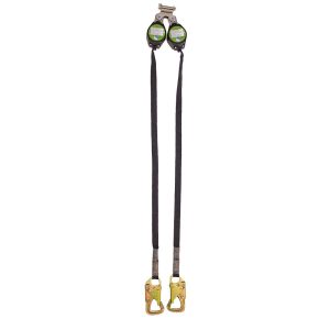 Peakworks Dual Self-Retracting Lifeline (SRL) 2 Snap Hooks Tie-Back Style 9 Ft. L. Black