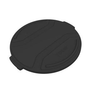 Toter 55 Gallon Round Trash Can Lid Black