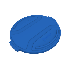 Toter 44 Gallon Round Trash Can Lid Blue
