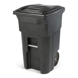 Toter 64 Gallon Trash Can Greenstone with Quiet Wheels and Lid
