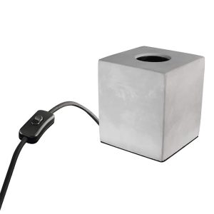 Feit Electric Gray 60W Industrial Style Table Cube Lamp Base