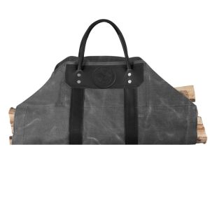 Duluth Pack Wax Gray Canvas Log Carrier
