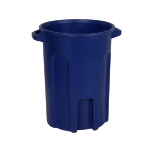 Toter 44 Gallon Round Trash Can with Lift Handle Blue