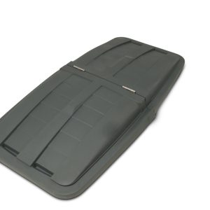 Toter 1 Cubic Yard Removable Split Lid for Tilt Trucks Gray