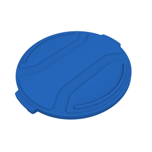 Toter 55 Gallon Round Trash Can Lid Blue