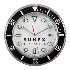 Sunex Stainless Steel Shop Clock