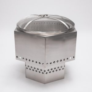 Dragonfire Wood/Pellet Firepit 22 Stainless Steel with Grate & Carry Cover