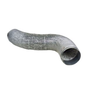 LB White 18 In. x 12 Ft. Gray Duct Kit with Duct Adapter & Clamp