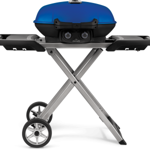 Napoleon TravelQ 285X Portable Propane Gas Grill with Scissor Cart Blue