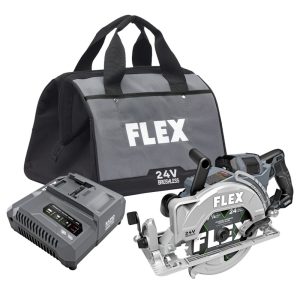 FLEX 24V 7 1/4 Circular Saw Rear Handle Stacked Lithium Battery Kit