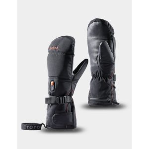 ORORO Black & Orange Amsterdam Heated Mittens Kit XL