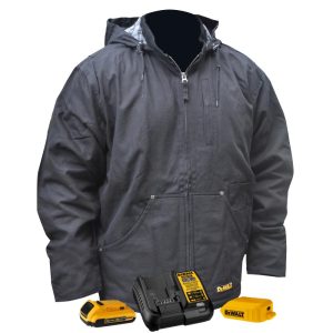 DEWALT Heavy Duty Heated Kit Black Work Jacket XL