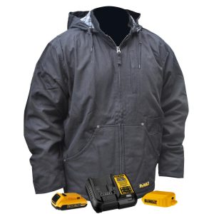 DEWALT Heavy Duty Heated Kit Black Work Jacket Large