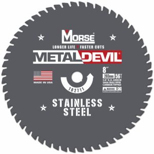 MK Morse 8 56 Tooth Stainless Steel Circular Saw Blade
