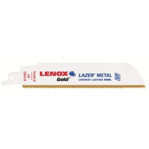 Lenox 6 In. 10TPI Gold Reciprocating Saw Blade 2 pk
