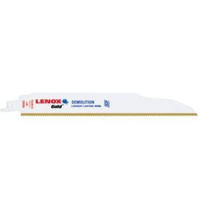 Lenox 9 In. x 7/8 In. x .062 10T Gold Demolition Reciprocating Saw Blade 5 pk.