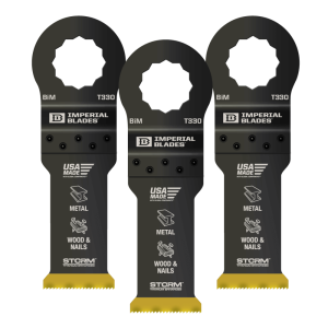 Imperial Blades SuperCut 1-1/4 Multi-Material Storm Titanium Metal/Wood Blade 3PC