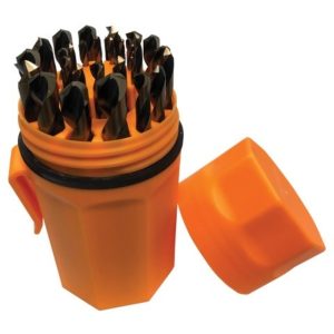 Viking Drill 29PC Bully Premium Gold and Black Drill Bit Set with Orange Ultra-Dex (1/16-1/2)