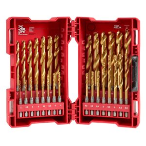 Milwaukee SHOCKWAVE Impact Duty RED HELIX Titanium Metric Drill Bit Set  29PC