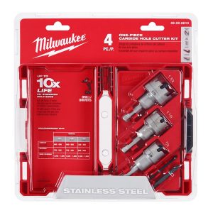 Milwaukee One-Piece Carbide Hole Cutter Set 4pc