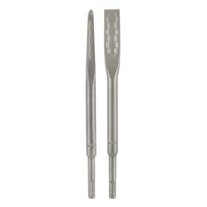 Milwaukee SDS-PLUS SLEDGE Bull Point & Flat Chisel 2 Pack