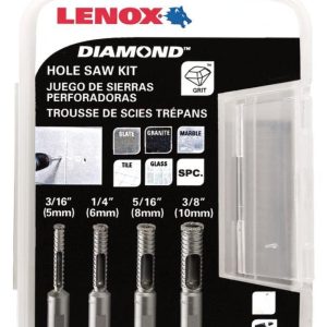 Lenox 4pc Diamond Tile Hole Saw Kit