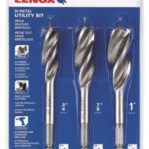 Lenox 3 Pc. Bi-Metal Utility Bit Kit