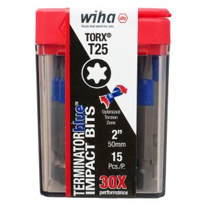 Wiha TerminatorBlue Impact Bit Torx T25 2 15pk