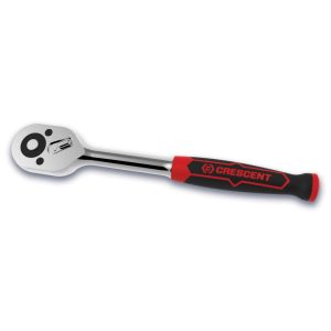 Crescent 1/2 Drive 72 Tooth Quick Release Dual Material Teardrop Ratchet 12-1/2 In.