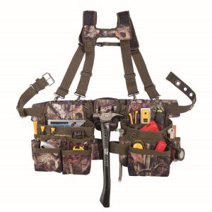 Bucket Boss Camo Tool Belt with Suspenders