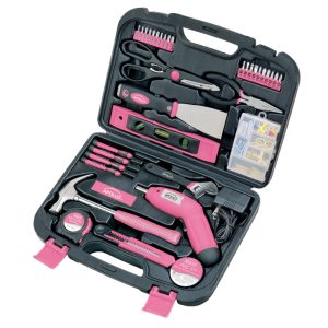 Apollo Precision Tools 135 Piece Household Tool Kit – Pink