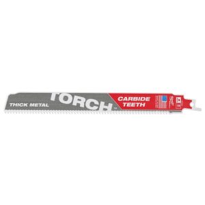 Milwaukee 9 in. 5 TPI THE TORCH Carbide Teeth Metal Cutting SAWZALL Reciprocating Saw Blade