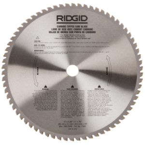 Ridgid Saw Blade 12 for Steel and Stainless Steel