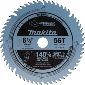 Makita 6-1/2 56T Carbide-Tipped Cordless Plunge Saw Blade