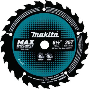 Makita 6-1/2 25T Carbide-Tipped Max Efficiency Circular Saw Blade Framing