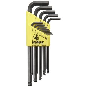 Bondhus Set of 13 Hex L-Wrenches with Color Coded Case