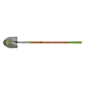 Ames Long Wood Round Point Digging Shovel